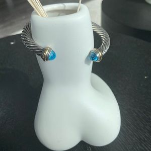 David Yurman 7mm classic cable bracelet topaz